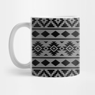Aztec Essence Pattern Black on Gray Mug